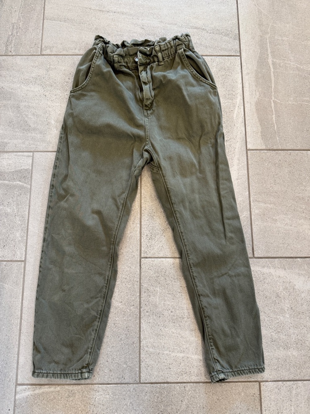 Zara Women’s Olive Green Mom Jeans, Sz 6